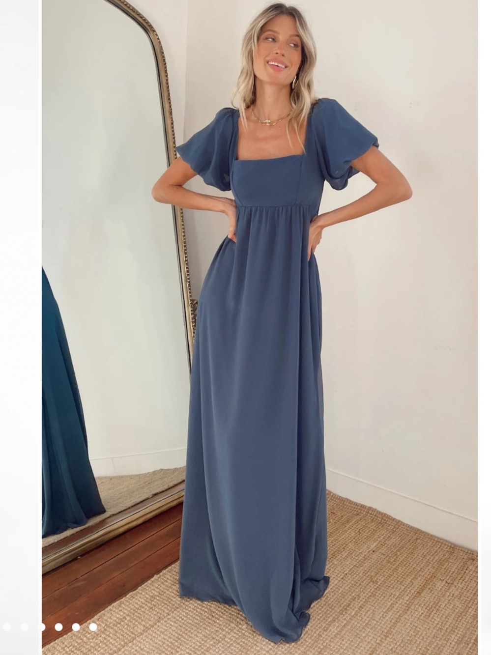 Show Me Your MuMu Nora Slate Blue Maxi Dress